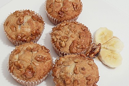 Bananenmuffins mit Walnuss - Topping 4