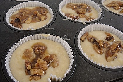 Bananenmuffins mit Walnuss - Topping 11