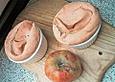 Apfel - Feigen Dessert mit Erdnuss - Baiser