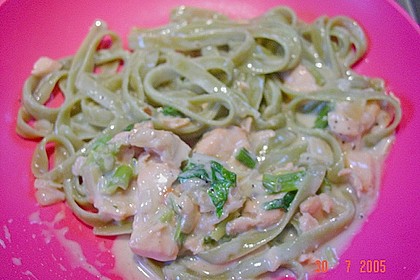 Penne mit cremiger Lachssauce 4