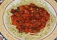 Gem&uuml;se - Bolognese mit Spaghetti