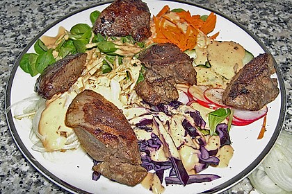 Bunter Salat mit gebratener Putenleber 1