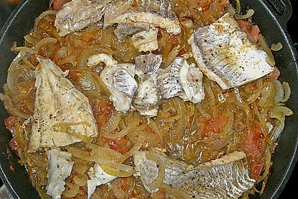 Seelachs mit Zwiebelgem&uuml;se 2