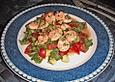 Tomaten-Avocado-Salat mit Garnelen