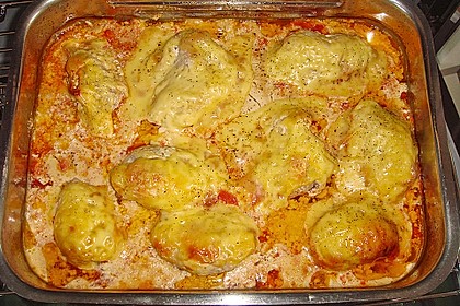 Hähnchenfilets mit Käsehaube 4