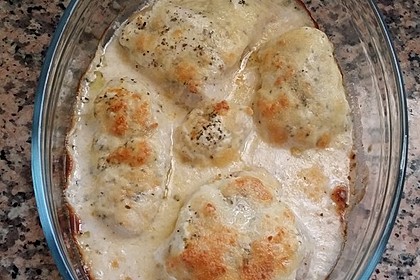 Hähnchenfilets mit Käsehaube 5