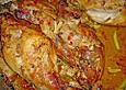 Geschmortes Kaninchen mit Safran und Weisswein
