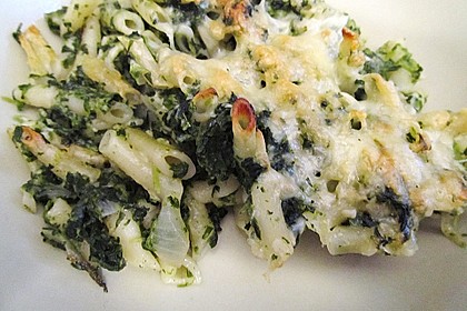 Makkaroni-Spinat-Gratin 1