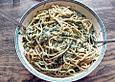Spaghetti mit Spinat - Feta - So&szlig;e
