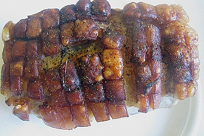 Schweinekrustenbraten in Zwiebel - Bier - Sauce 14