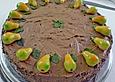 Mousse - au - Chocolat - Torte mit saftigen Birnen