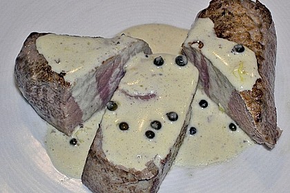 Rumpsteak in Orangen - Pfeffer - Sauce