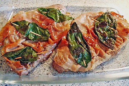 Kalbsschnitzel mit Schinken und Salbei 8