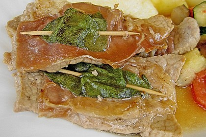 Kalbsschnitzel mit Schinken und Salbei 10