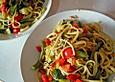 Gebratene Spaghetti mit Gem&uuml;se