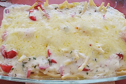 Makkaroni - K&auml;se - Auflauf 3