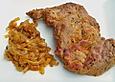 Steaks mit Zwiebel - Sauce