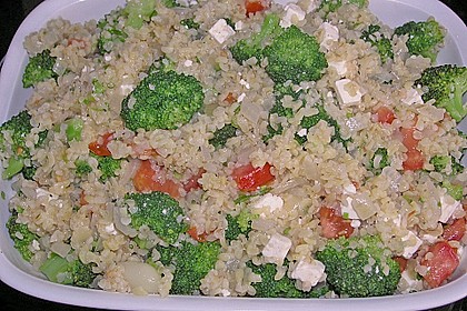 Brokkoli - Hirse mit Feta / Schafskäse 3