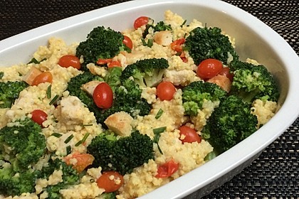 Brokkoli - Hirse mit Feta / Schafskäse
