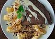 Schokoladen - Pfannkuchen mit Orangensauce