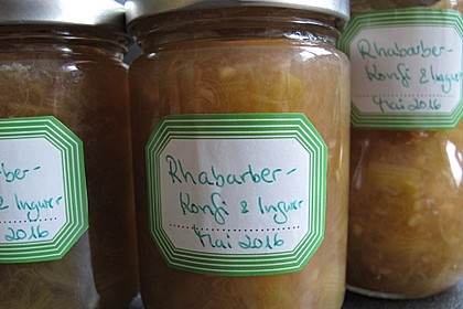 Rhabarber - Marmelade mit Ingwer 6