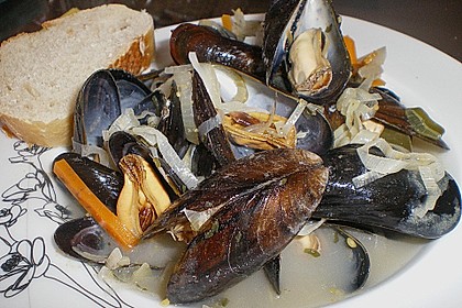 Muscheln in Weißwein 11