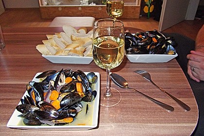 Muscheln in Weißwein 12