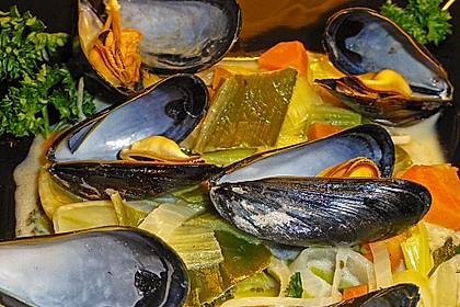 Muscheln in Weißwein 6