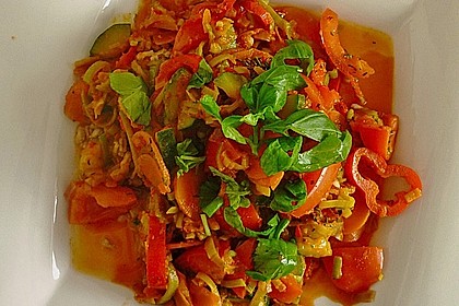 Pikantes Tomaten - Paprika Gem&uuml;se