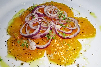 Orangen - Carpaccio mit roten Zwiebeln und schwarzem Pfeffer 5