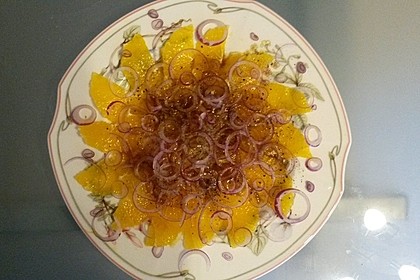 Orangen - Carpaccio mit roten Zwiebeln und schwarzem Pfeffer 7