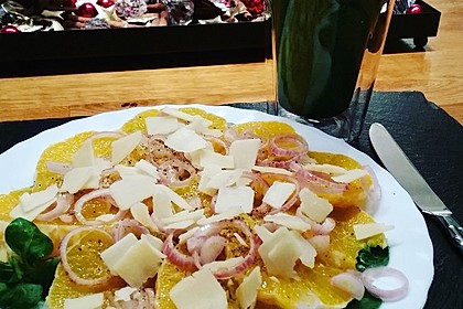 Orangen - Carpaccio mit roten Zwiebeln und schwarzem Pfeffer 1