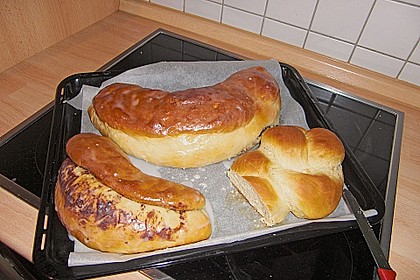 Hefeteig für Zopfbrot, Schnecken oder Figuren 58