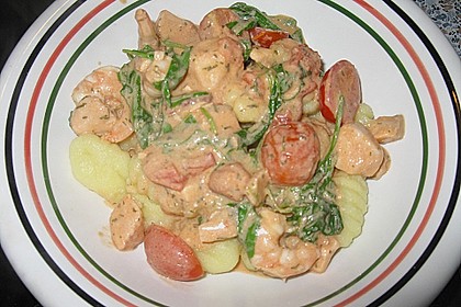 Gnocchi mit Lachs und Rucola 6