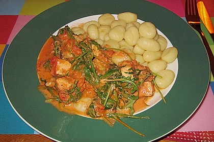 Gnocchi mit Lachs und Rucola 8