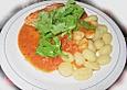 Gnocchi mit Lachs und Rucola