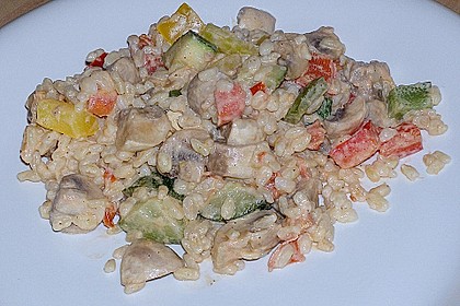 Bunte, mediterrane Gemüsepfanne mit Reis 12