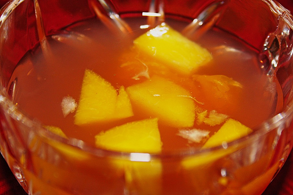 Alkoholfreie Bowle mit Pfirsich und Mandarine (Rezept mit Bild ...