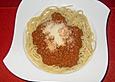 Spaghetti mit Sahne - Tomatenmark - Hackfleisch - Sauce