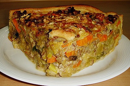 Hackfleisch - Schmand - Torte 7