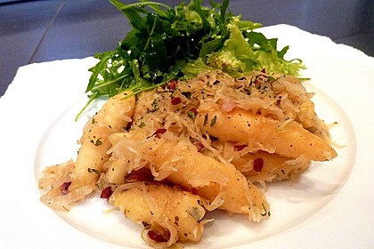 Schupfnudel Sauerkraut Pfanne (Rezept mit Bild) von