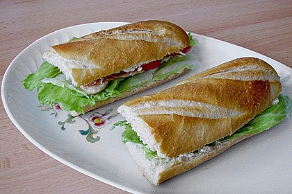 Baguette mit Putenschnitzel 1