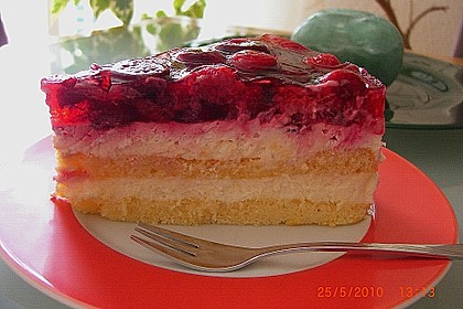 Frische Himbeertorte mit Schmand 5