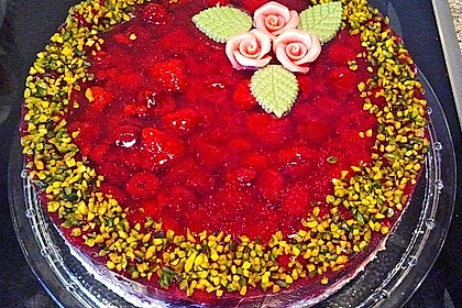 Frische Himbeertorte mit Schmand 18