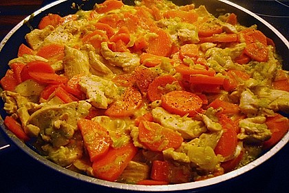 Gemüsepfanne mit Hähnchen 9