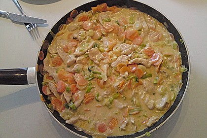 Gemüsepfanne mit Hähnchen 2