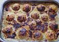 Pfirsich - Gratin mit Schweinefilet