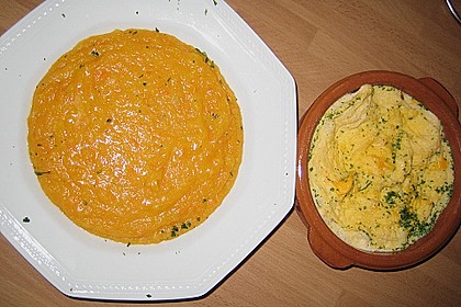Karottensuppe mit Kr&auml;uter - Eierstich 1
