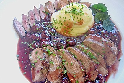 Barbarie - Entenbrust mit Portwein - Kirsch Sauce