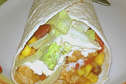 Mexikanische Tortilla - Wraps mit Hähnchenfüllung 8